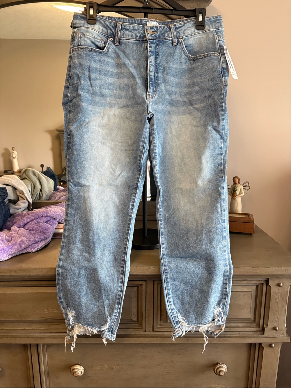 Time and Tru Light Wash Distressed Denim Jeans.  NWT